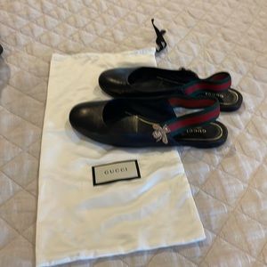 Gucci flat sling backs size 39